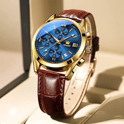 Picture of OLEVS 5610 New Luxury Fashion Glass Quartz Analog Men Watch-Water Resistant