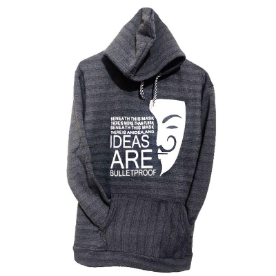 Picture of Stylish Cotton Long Sleeve Black Hoodie For Men By Modern Fashion - Dark Ash