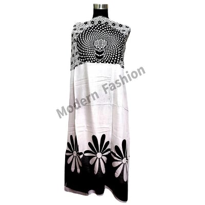 Picture of One Piece Linen Cotton Kamiz For Women - White