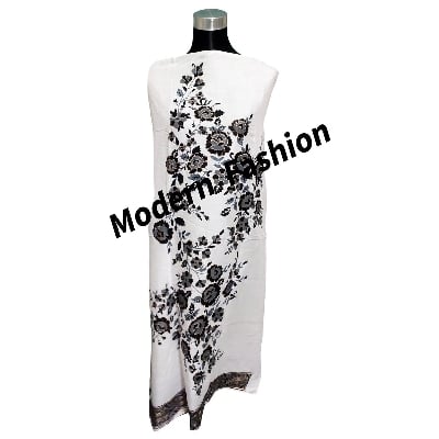 Picture of One Piece Linen Cotton Kamiz For Women - White