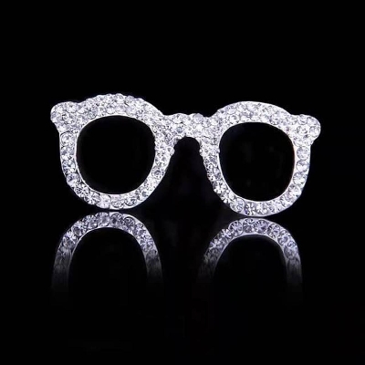 Picture of Sunglass Brooch Suit Collar Badge for Man - Silver