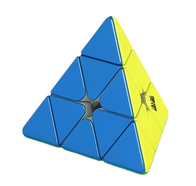 Picture of Pyramid Magnets, Magnetic Pyramid Speed Cube Puzzle Sticker less Triangle Cube 3 Stage - Rubik's Cube 3×3 - Multicolor