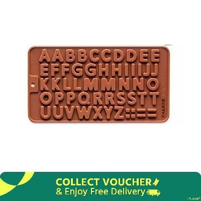 Picture of Flexible Alphabet Birthday Silicone Mold - Chocolate
