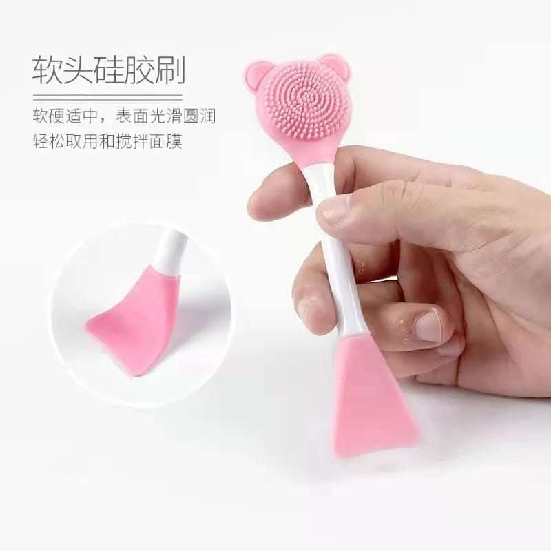 Picture of Double Head Silicone Facial Mask Brush, Massage Cleansing Brushes, DIY Mud Film Scraper, Facial Care Tool, Dropshipping, 1 Pc