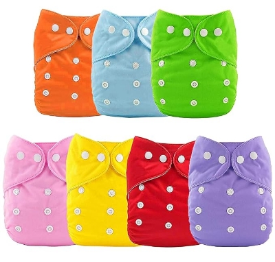 Picture of Washable & Reusable Waterproof Adjustable Pocket Cloth Diaper pant For Babies (without pad) - Multicolor