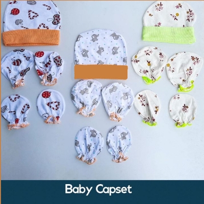 Picture of Newborn Baby Cotton Mitten 1 Set 0-5 Months - Multicolor