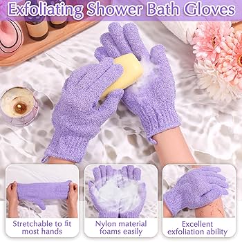 Picture of 1Pcs Bath for Peeling Exfoliating Mitt Glove with Shower Scrub Gloves Resistance Body Massage Sponge Wash Skin Moisturizing - Multicolor