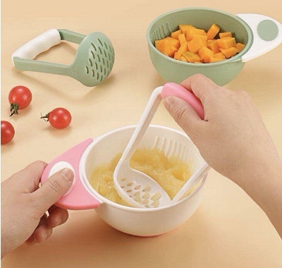 Picture of Baby Feeding Bowl & Masher (Age:6m+) - Multicolor