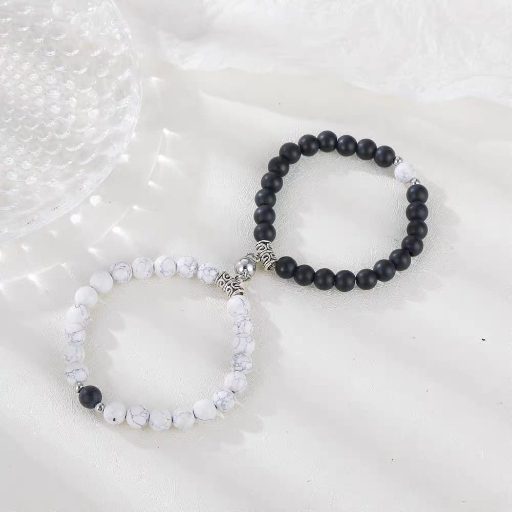 Picture of Couples Distance Magnet Bracelet Classic Natural Stone  Bracelets for Men Women - 21 CM