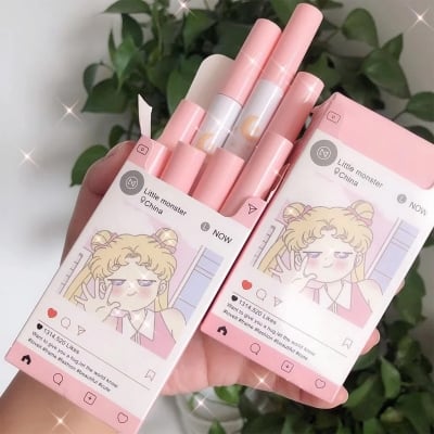 Picture of Little monster liquid 8 Pcs/set of Cigarete tube lip glaze set matte white lipstick set- 8 Colours