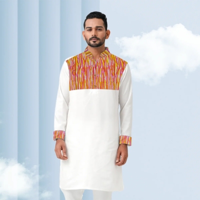 Picture of Colors Printed Stylish Semi Logn Panjabi