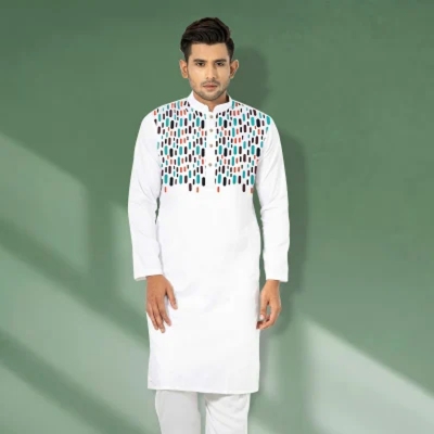 Picture of Colors Printed Stylish Semi Logn Panjabi