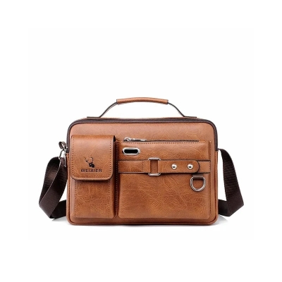 Picture of Men's Pu Leather Shoulder Bag (brown)