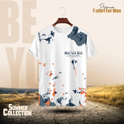 Picture of Stylish Comfortable sports T-Shirt(ASh+White)
