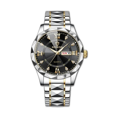 Picture of BINBOND 2521 Luxury Brand Luminous Quartz Watch For Men (Black Dial)