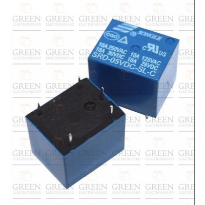 Picture of 2Pcs 5V DC SPDT Power Relay 10A