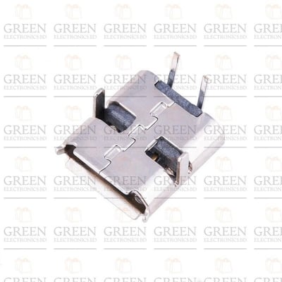 Picture of 10Pcs 2 Pin Micro USB Female Socket Type-B 2 Pin Female DIP Power Socket Connector Panel Mount For Charging Socket LED Light Electronics Projects DIY