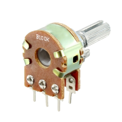 Picture of 2Pcs 6 Pin 100K Potentiometer Dual Linear Panel Mount 100K Ohm 1/2 Watt 6 Pin Double Gang 6 Terminals 100K Rotary Taper Potentiometer Variable Resistor Pot Powerpoints, Switches & Savers
