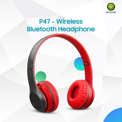 Picture of P47 - Wireless Bluetooth Headphone - Bluetooth Earphone-Red