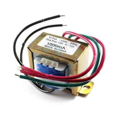 Picture of 12V-0-12V 600Ma Power Transformer (Input: 220V/50Hz - Output: 12V-0-12V 600mA)-new stock