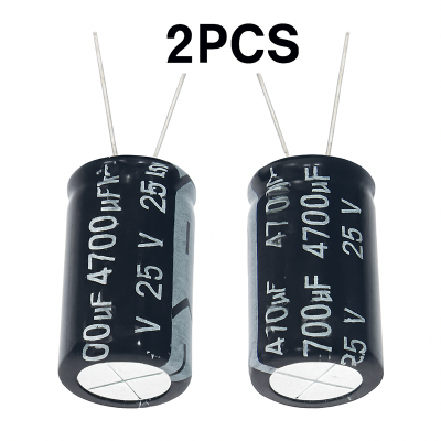 Picture of 02 pcs,Electrolytic Capacitor 25V 4700uF 105°C 16x25mm
