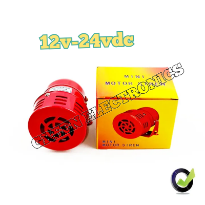 Picture of Fire Alarm 12-24vdc Mini Motor Siren MS-190-Red