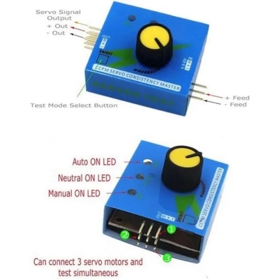Picture of 1pc Servo Tester Gear Test CCPM Consistency Master Checker 3CH 4.8-6V With Indicator Light-Blue