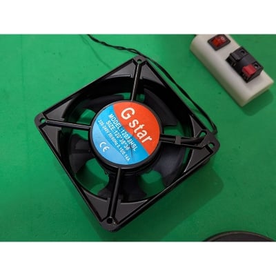 Picture of ডিম ইনকিউবেটারের জন্য ac কুলিং ফ্যান 5 "ac 220v 22w কম শব্দ-Black