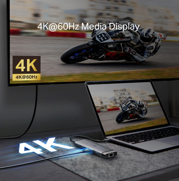 Picture of TP-Link UH9120C USB-C 9-in-1 Multi-Port Hub (4K@60Hz HDMI, Gigabit Ethernet, 100W PD Charging, USB-C Data, 3× USB-A 3.0, SD & MicroSD Card Readers)