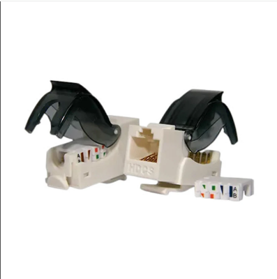 Picture of Rosenberger Cat-6 UTP 90 Degree Toolless Ivory Pegasus Module #CP31-13C-14