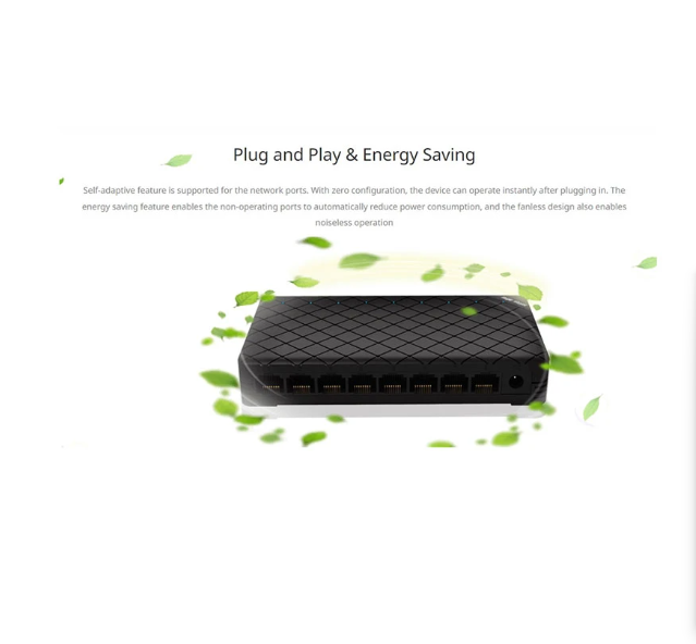 Picture of Ruijie RG-ES08 8 Port Ethernet Unmanaged Desktop Switch