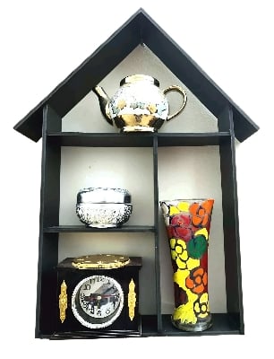 Picture of Premium Quality House Model Wall Shelf Wall Décor (H-18”L-10” Depth- 2.5” 4 Shelve Usable) Waterproof