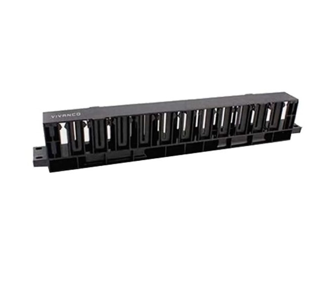 Picture of Vivanco 1U Horizontal Finger Duct Cable Management #VCCPCMP1