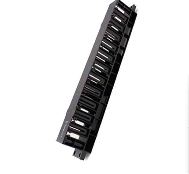 Picture of Vivanco 1U Horizontal Finger Duct Cable Management #VCCPCMP1