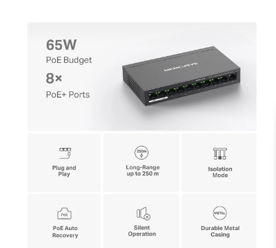 Picture of MERCUSYS MS110P 10-Port Unmanaged Desktop Switch