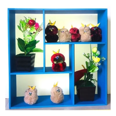 Picture of Living Room Floating Square Wall Mounted Shelf/Storage Shelves/Kitchen Shelves/Wall Decoration/Wall Rack/Book Shelves for Living Room Drawing Room- 41x41x10cm  ( PVC Waterproof)