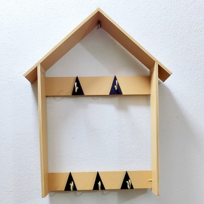 Picture of Wall-mounted Key Holder With 5 Hooks To Organize Keys and Small Items Near The Entryway | PVC | Multicolor|