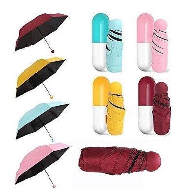 Picture of Capsule Umbrella – Foldable Mini Umbrella | MNK SHOP (Yellow)