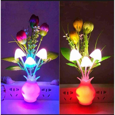 Picture of Decor Light with Green Flower Head | MNK SHOP (White)