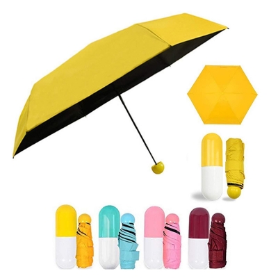 Picture of Capsule Umbrella – Strong Protection in Rain | MNK SHOP (Black)