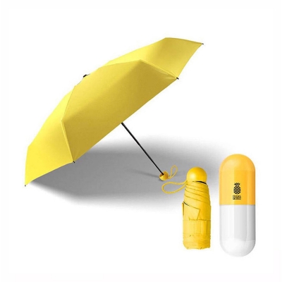 Picture of Capsule Umbrella – Stylish with Multiple Colors | MNK SHOP (Yellow)