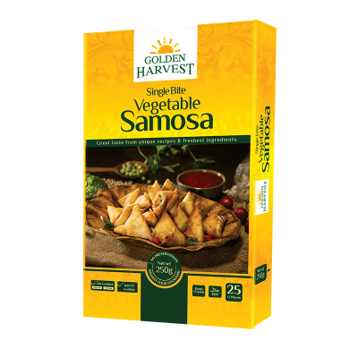 Picture of Single Bite Vegetable Samosa 250 g - 25 PCS