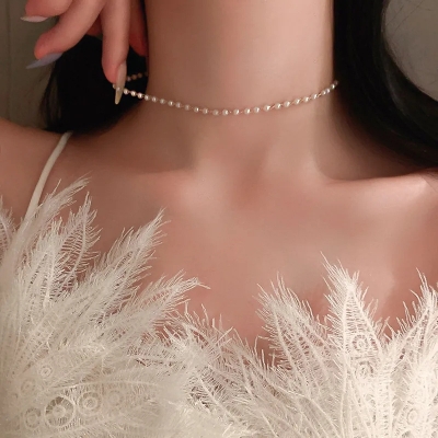 Picture of Understated -Craftsmanship and Trendy -4 mm Layer Pearl Necklace Off White Pearl- Progressively Better Preferble - Low Hassle and Maintanance - Off White