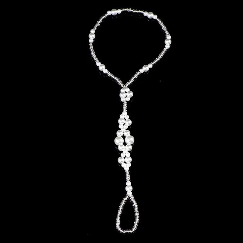 Picture of 1 PCS Pearl Anklet Girls and Women for Wedding patty Dating Sea beach - Off White