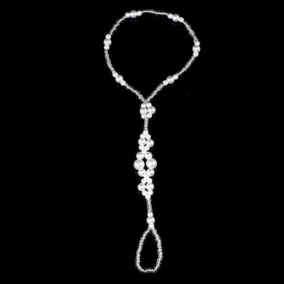 Picture of 1 PCS Pearl Anklet Girls and Women for Wedding patty Dating Sea beach - Off White