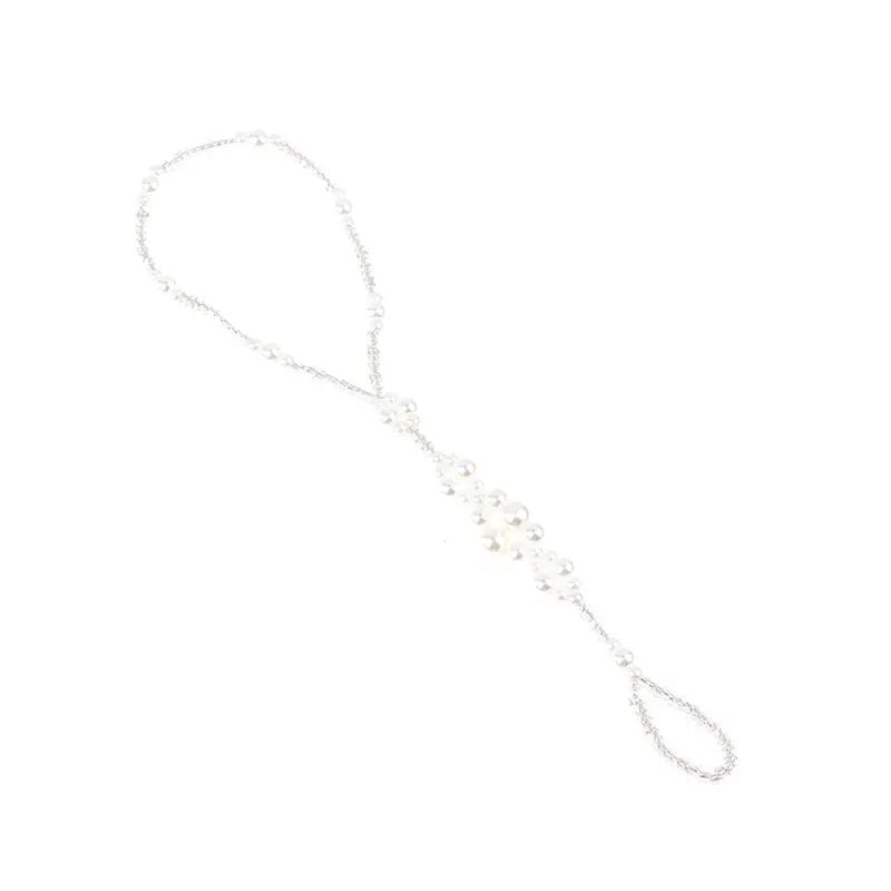 Picture of 1 PCS Pearl Anklet Girls and Women for Wedding patty Dating Sea beach - Off White