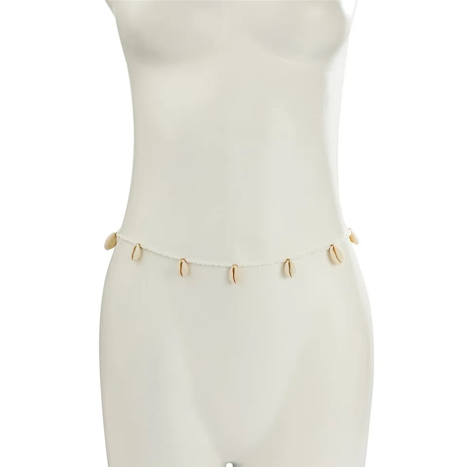 Picture of Shell Waist Chain for White Belly Chain Bikini Body Chain Summer Beach Vacation - Off White