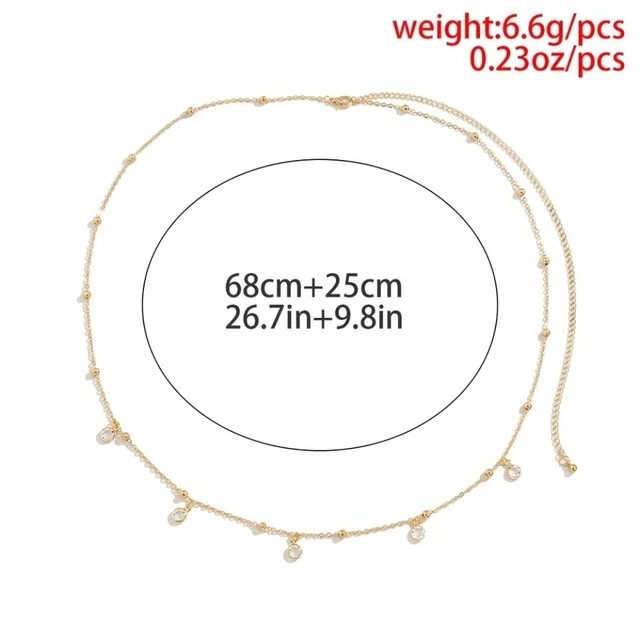Picture of Metal Pearl Body Chain Pearl Electroplate Waist Belly Belt Chain Geometric Sexy Body Jewelry Bikini Chest Chain - White