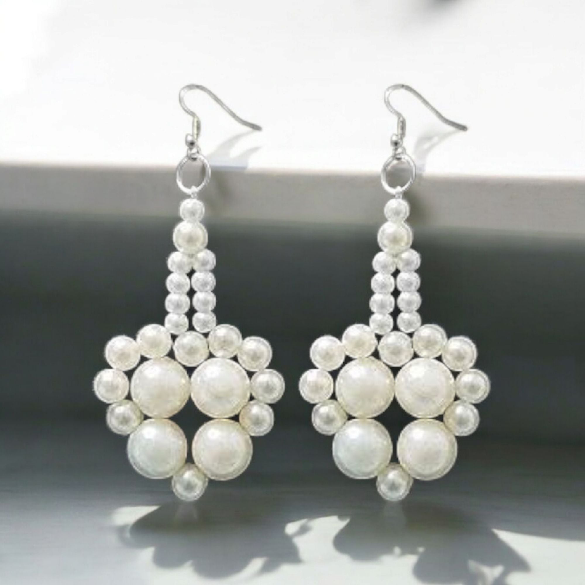 Picture of 1 Pair Pearl Earrings For Elegance Fashion Jewellery Women Party Dating Wedding - Multicolor