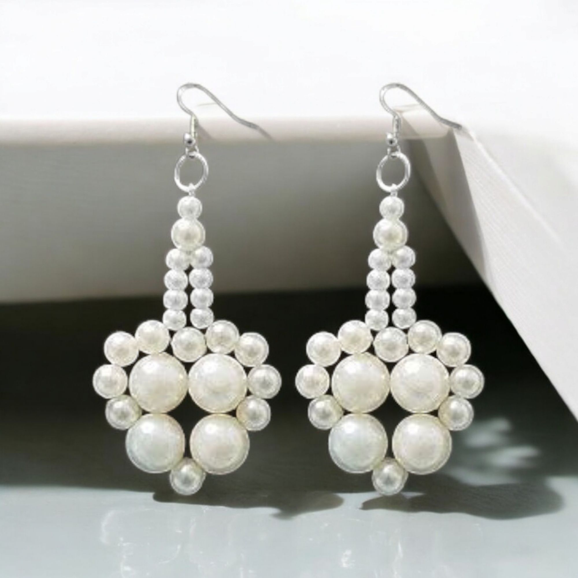 Picture of 1 Pair Pearl Earrings For Elegance Fashion Jewellery Women Party Dating Wedding - Multicolor